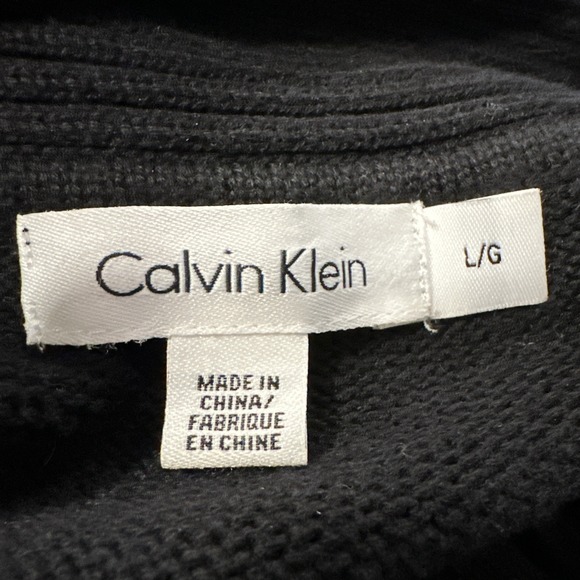Calvin Klein Size Large Men's Heavyweight Cardigan Grey & Black Gradient - Picture 5 of 6